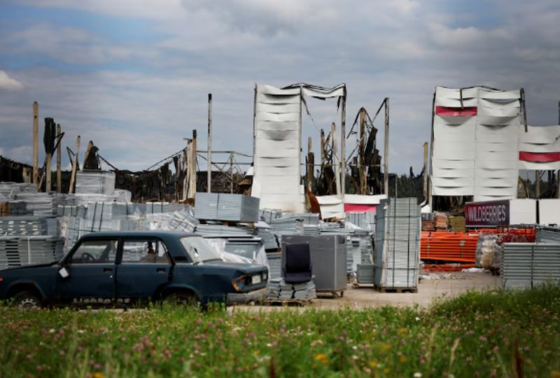 World News: Warehouse of Russian online retailer Wildberries near St. Petersburg on fire after drone attack, governor says